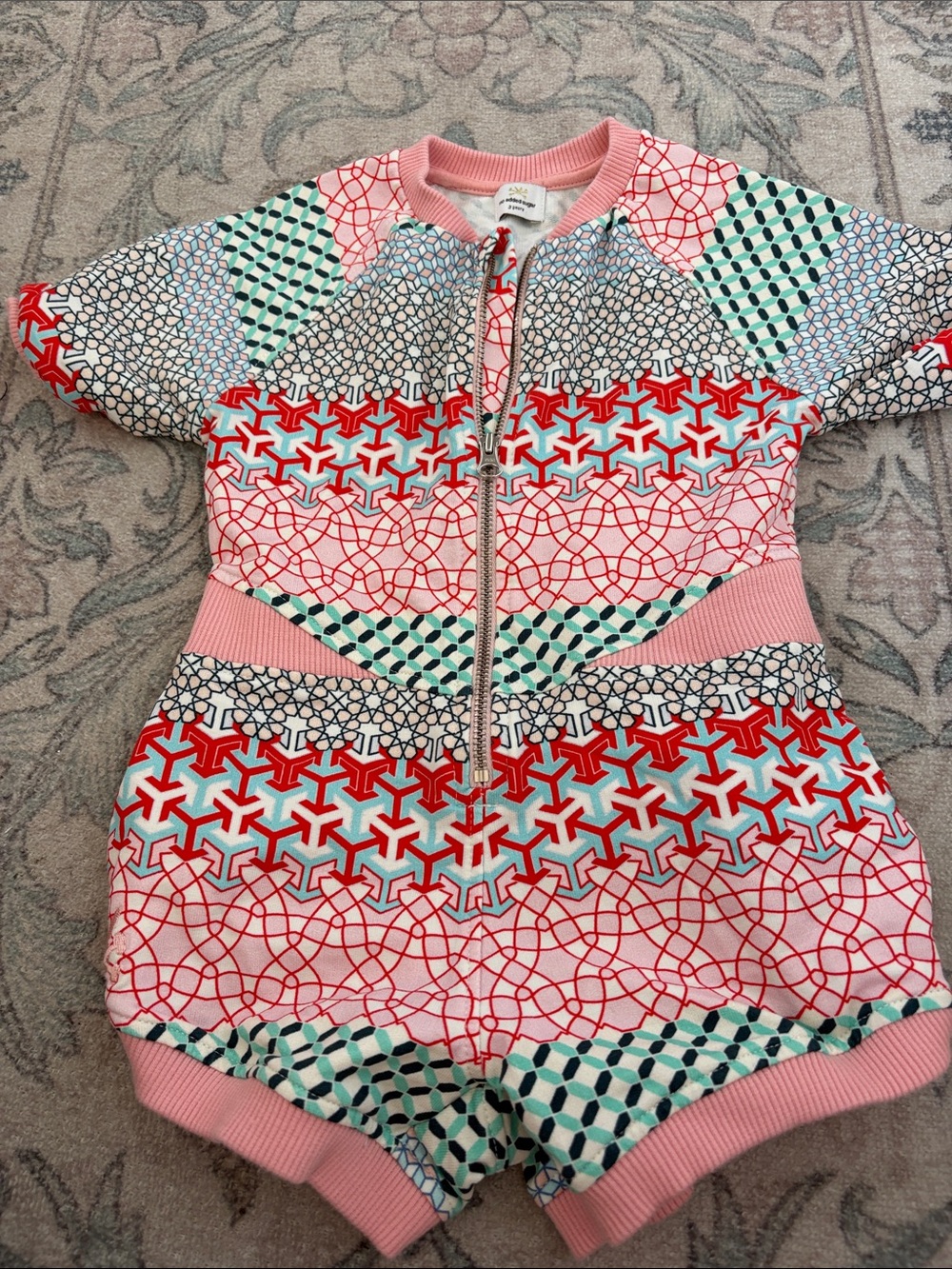 No added sugar geometric romper 3T